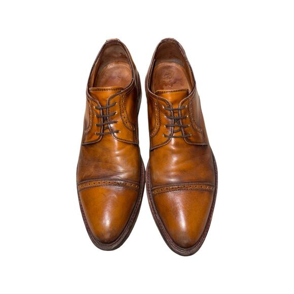 ANTONIO MAURIZI Tan Antique Leather Cap Toe Oxford Shoes  Size: EU 43 US 10 main image 7